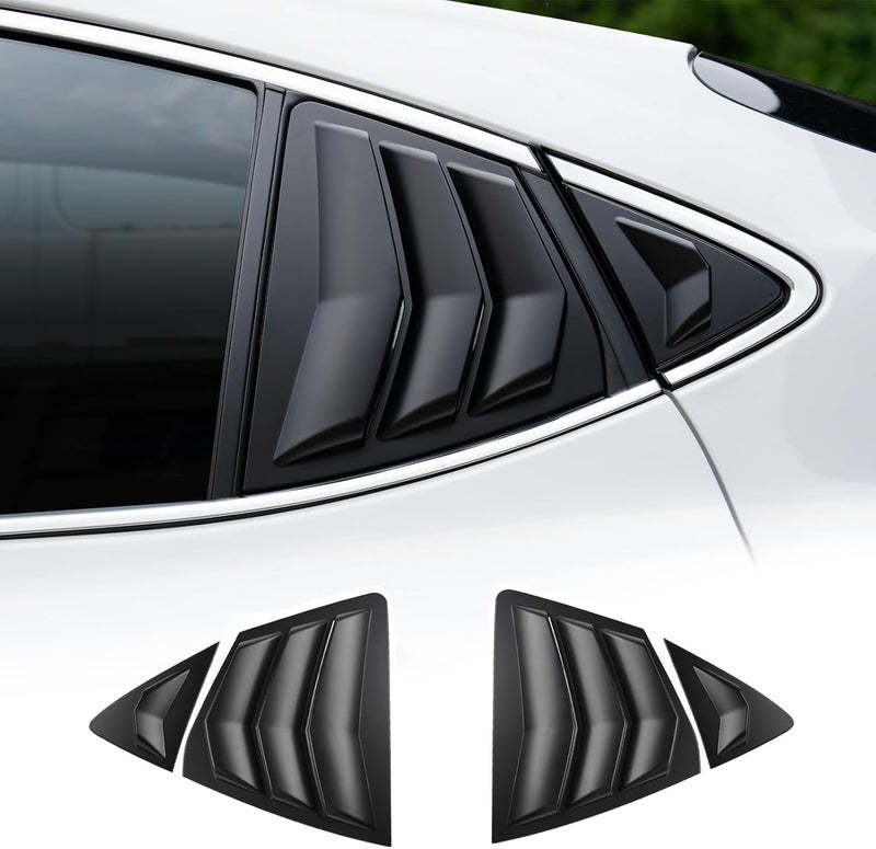 CKE for 9th Gen Camry LE SE XLE XSE Compatible with Toyota Camry 2025 2026 Accessories Sporty Car Exterior Rear Side Window Louvers Air Vent Scoop Shades Cover Trim Blinds -Matt Black - Image 1